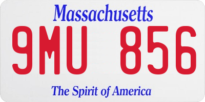 MA license plate 9MU856