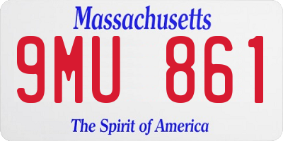 MA license plate 9MU861