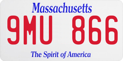 MA license plate 9MU866
