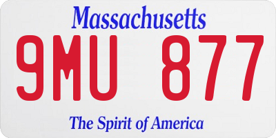 MA license plate 9MU877