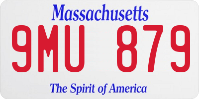 MA license plate 9MU879
