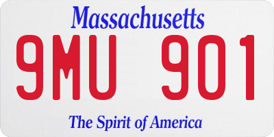 MA license plate 9MU901