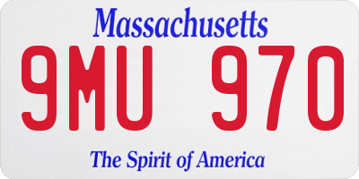 MA license plate 9MU970