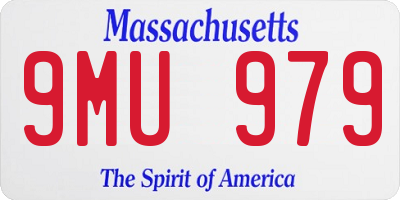 MA license plate 9MU979