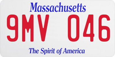 MA license plate 9MV046