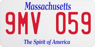 MA license plate 9MV059