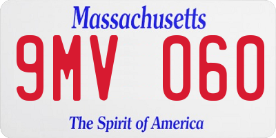 MA license plate 9MV060
