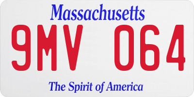 MA license plate 9MV064