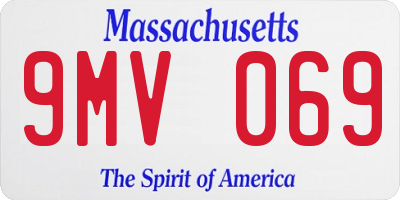 MA license plate 9MV069