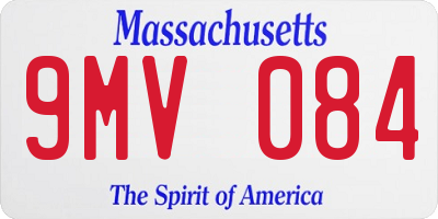 MA license plate 9MV084