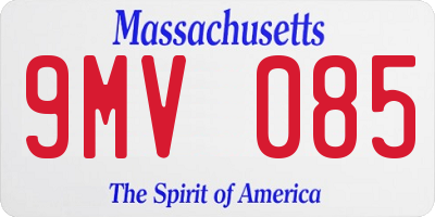 MA license plate 9MV085