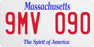 MA license plate 9MV090