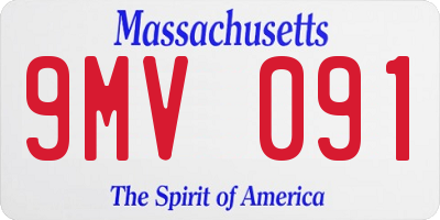 MA license plate 9MV091