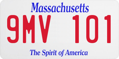 MA license plate 9MV101