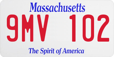 MA license plate 9MV102