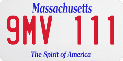 MA license plate 9MV111