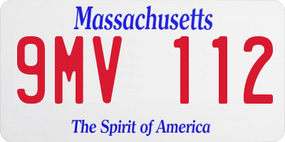 MA license plate 9MV112