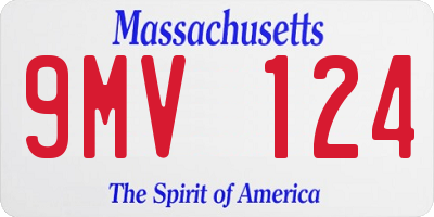 MA license plate 9MV124
