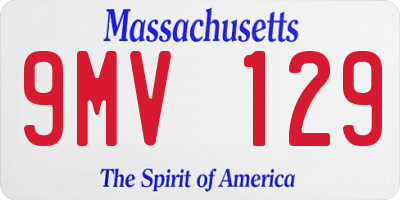 MA license plate 9MV129