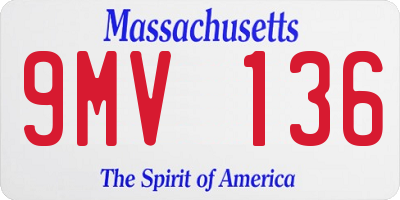 MA license plate 9MV136