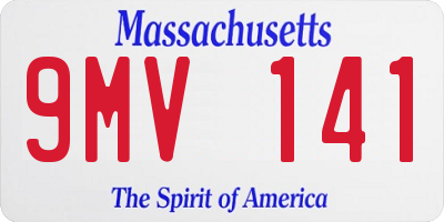MA license plate 9MV141