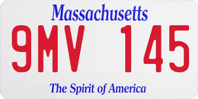 MA license plate 9MV145
