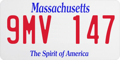 MA license plate 9MV147
