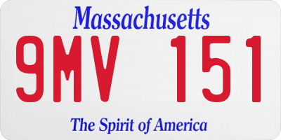 MA license plate 9MV151