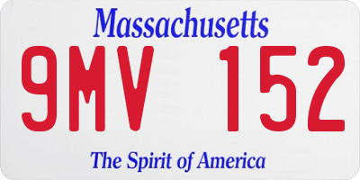 MA license plate 9MV152