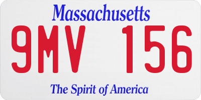 MA license plate 9MV156