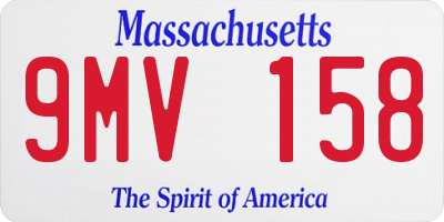 MA license plate 9MV158