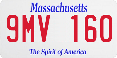 MA license plate 9MV160