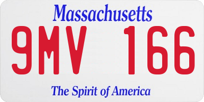 MA license plate 9MV166