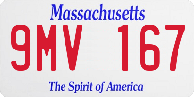 MA license plate 9MV167