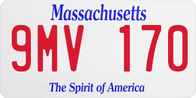 MA license plate 9MV170