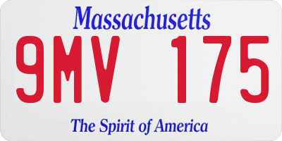 MA license plate 9MV175