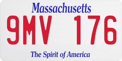 MA license plate 9MV176