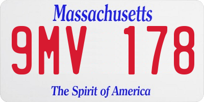 MA license plate 9MV178
