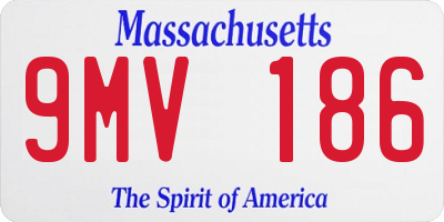 MA license plate 9MV186