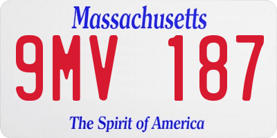 MA license plate 9MV187