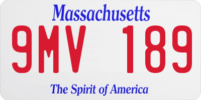 MA license plate 9MV189
