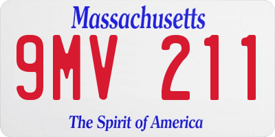 MA license plate 9MV211
