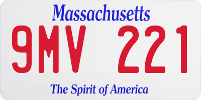 MA license plate 9MV221