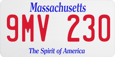 MA license plate 9MV230