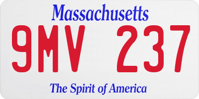 MA license plate 9MV237