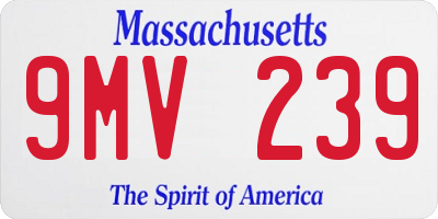 MA license plate 9MV239