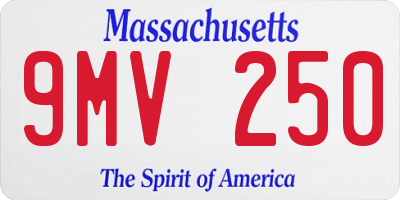 MA license plate 9MV250