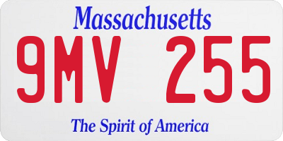 MA license plate 9MV255
