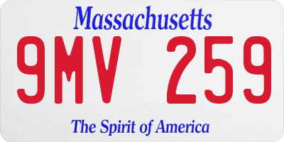 MA license plate 9MV259