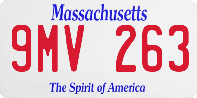 MA license plate 9MV263